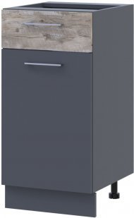 Кухонний модуль нижній Doros Лея НЯ82_40 40х46,6х82 см Графіт/Дуб клондайк (DRS-011373)