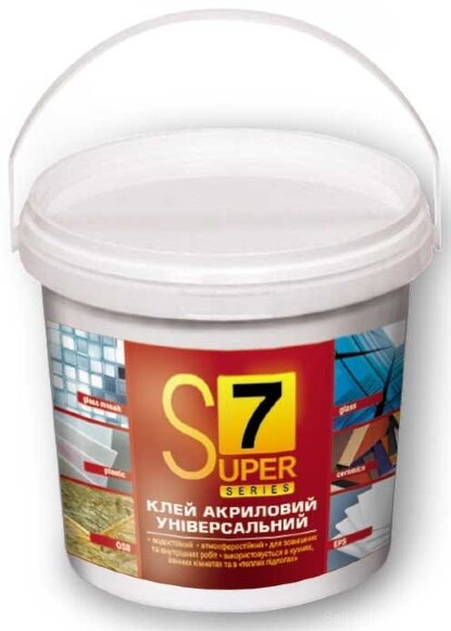 Універсальна еластична клейова суміш (полімерна біла) S7 1 л 1,4 кг