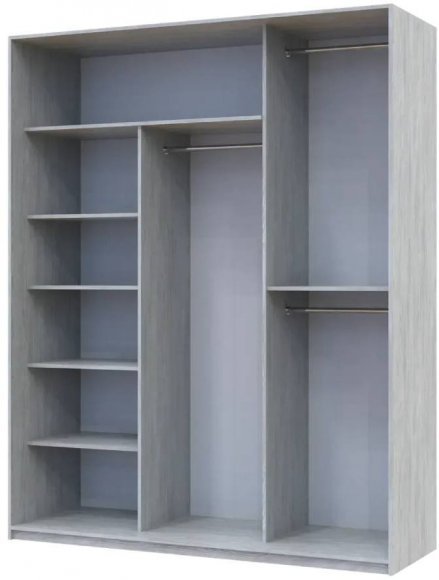 Шафа-купе Doros City Light Сосна Натти 2 ДСП / 1 дзеркало 225х60х225 (DRS-011973)