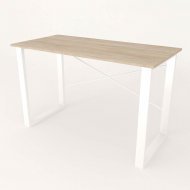 Письмовий стіл Ferrum-decor Драйв 750x1200x600 Білий метал ДСП Дуб Сонома 16 мм (FRD-103125)