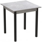 Стіл кухонний Ferrum-decor Дієго 75x90x90 Чорний ДСП Бетон 16мм (FRD-105581)