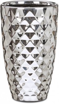 Ваза для квітів Mirror Silver кераміка 20" дзеркальний 62222 (73298) Ваза для квітів Mirror Silver кераміка 20" дзеркальний 62222 (73298)