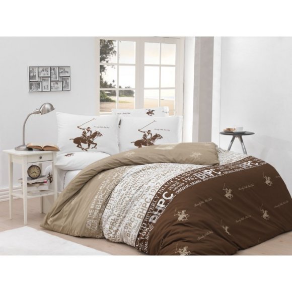 Постільна білизна BHPC 004 Brown євро 200х220 см