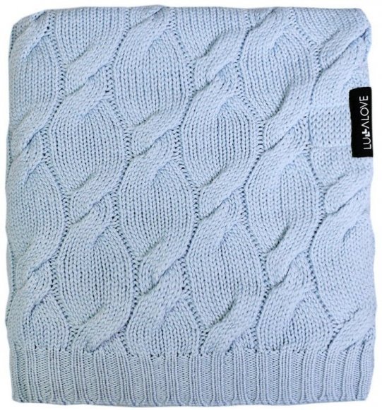 Плед плетений Premium Merino 80x100 см Baby Blue lullalove-0654