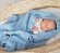 Плед плетений Premium Merino 80x100 см Baby Blue lullalove-0654
