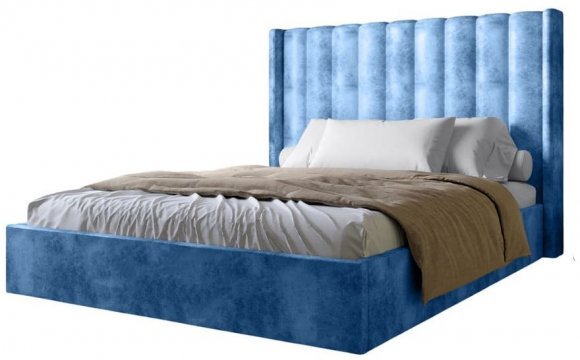 Двоспальне ліжко LION Ніно 180x200 см SILK 503 Темно-синій (LION-041395) Двоспальне ліжко LION Ніно 180x200 см SILK 503 Темно-синій (LION-041395)