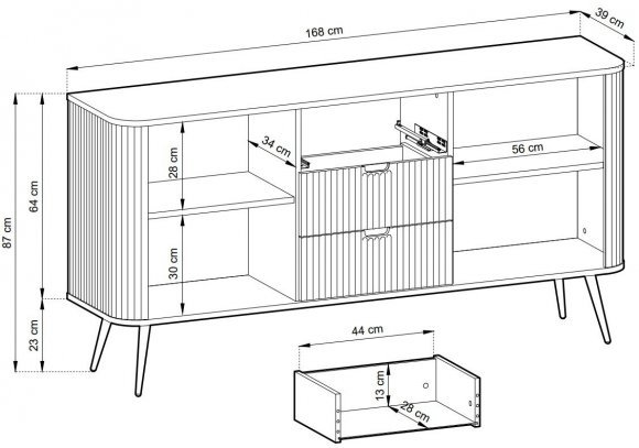 Комод Perfect Home Зова / Zova 2-дверний з 3 шухлядами і золотими ніжками KSZ168 Білий (PFH-091280) Комод Perfect Home Зова / Zova 2-дверний з 3 шухлядами і золотими ніжками KSZ168 Білий (PFH-091280)