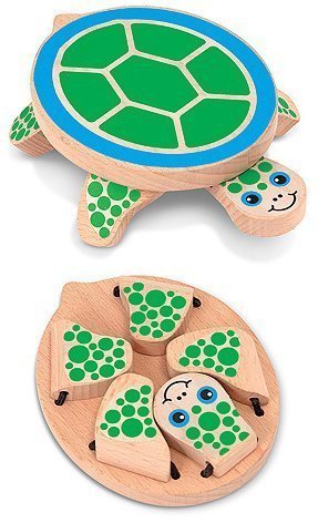 Melissa & Doug Peek-a-Boo Turtle Деревянная игрушка - Поиграй в прятки с черепашкой MD4029