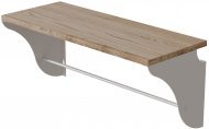 Настінна полиця Ferrum-decor Комфі 260x500x240 метал Білий ДСП Дуб Сан-Марино 16 мм (FRD-102724)