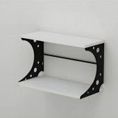 Настінна полиця Ferrum-decor Букін 330x500x240 метал Чорний ДСП Біле 16 мм (FRD-102842)