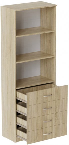 Шафа Анжело Ferrum-decor на 3 полиці з 4 ящики 1900x700x380 ДСП Дуб Сонома 16 мм (FRD-105022)