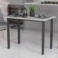 Стіл універсальний Knap Ferrum-decor 750x1200x700 Чорний метал ДСП Білий 16 мм (FRD-106370)