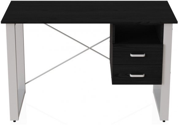 Письмовий стіл із ящиками Ferrum-decor Оскар 750x1400x600 метал Білий ДСП Сосна Кембра 16 мм (FRD-103243)