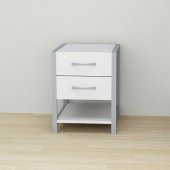 Тумба універсальна Ferrum-decor Вів'єн 2/1 50x41x40 сірий ДСП Біле 16мм (FRD-104181)