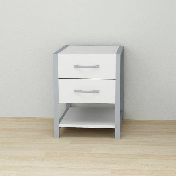 Тумба універсальна Ferrum-decor Вів'єн 2/1 50x41x40 сірий ДСП Біле 16мм (FRD-104181)