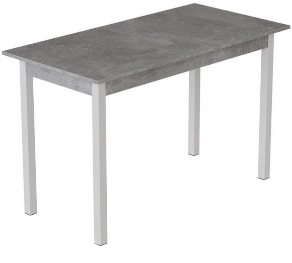 Стіл кухонний Ferrum-decor Маріо 75x120x60 Білий ДСП Бетон 16мм (FRD-105582)
