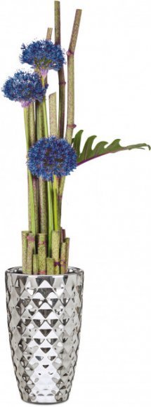 Ваза для квітів Mirror Silver кераміка 25" дзеркальний 62223 (73299)