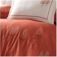 Постільна білизна сатин з вишивкою Pamira brick цегляний євро svt-2000022294881