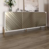 Комод з золотими металевими ніжками LION Амарант 168x40x76,5 см Бетон Style/Перламутровий металік (LION-041972) Комод з золотими металевими ніжками LION Амарант 168x40x76,5 см Бетон Style/Перламутровий металік (LION-041972)