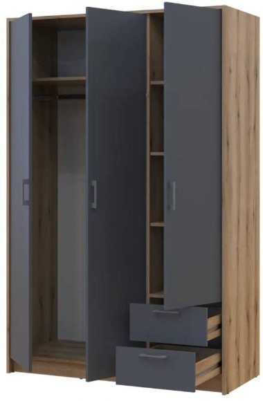 Шафа для одягу Doros Ронді Дуб Артизан/Графіт 3ДСП 121х52х195 DRS-011658 (80737814) Шафа для одягу Doros Ронді Дуб Артизан/Графіт 3ДСП 121х52х195 DRS-011658 (80737814)