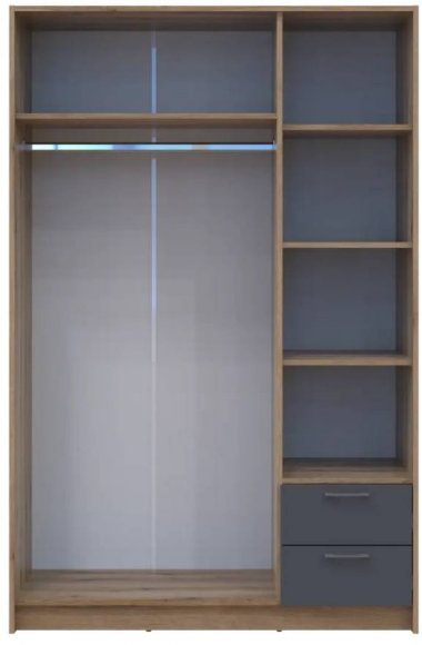 Шафа для одягу Doros Ронді Дуб Артизан/Графіт 3ДСП 121х52х195 DRS-011658 (80737814) Шафа для одягу Doros Ронді Дуб Артизан/Графіт 3ДСП 121х52х195 DRS-011658 (80737814)
