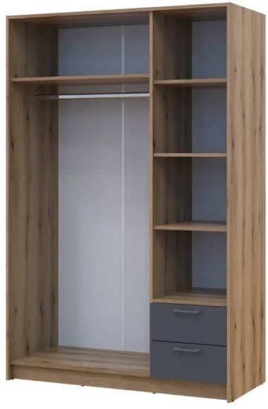Шафа для одягу Doros Ронді Дуб Артизан/Графіт 3ДСП 121х52х195 DRS-011658 (80737814) Шафа для одягу Doros Ронді Дуб Артизан/Графіт 3ДСП 121х52х195 DRS-011658 (80737814)