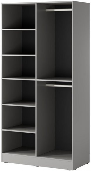 Шафа для одягу / гардеробна Perfect Home Сендбокс / Sandbox FLUTES 2-дверна Сірий (PFH-091907) Шафа для одягу / гардеробна Perfect Home Сендбокс / Sandbox FLUTES 2-дверна Сірий (PFH-091907)