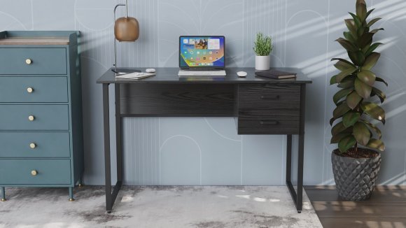 Комп'ютерний стіл Ferrum-decor Дакота 75x120x70 чорний ДСП Сосна Кембра 16мм (FRD-101948)