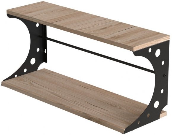 Настінна полиця Ferrum-decor Букін 330x500x240 метал Чорний ДСП Дуб Сан-Марино 16 мм (FRD-102843) Настінна полиця Ferrum-decor Букін 330x500x240 метал Чорний ДСП Дуб Сан-Марино 16 мм (FRD-102843)