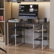 Комп'ютерний стіл Ferrum-decor Тім 75x140x60 чорний ДСП Сосна Кембра 16мм (FRD-103964) Комп'ютерний стіл Ferrum-decor Тім 75x140x60 чорний ДСП Сосна Кембра 16мм (FRD-103964)