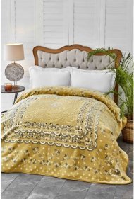 Плед Mihver hardal гірчичний 200х220 см євро svt-2000022268080