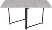 Стіл трансформер книга Панама Ferrum-decor 75x148x68 Чорний метал ДСП Бетон 16 мм (FRD-106825)