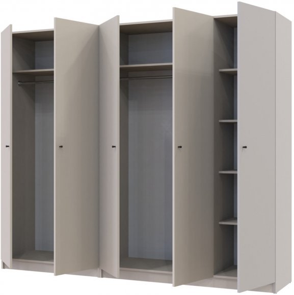 Комплект шаф для одягу Doros Промо (2 шт.) 225х48х204 см Кашемір (DRS-011212) Комплект шаф для одягу Doros Промо (2 шт.) 225х48х204 см Кашемір (DRS-011212)