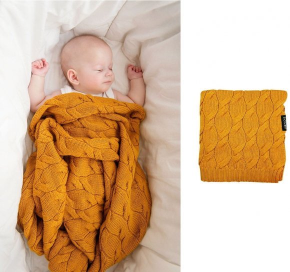 Плед плетений Premium Merino 80x100 см Mango lullalove-9358