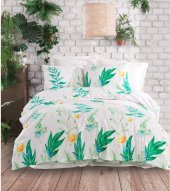 Постільна білизна Home Perfect Ranforce Inya зелений сімейний 145х210 см Постільна білизна Home Perfect Ranforce Inya зелений сімейний 145х210 см