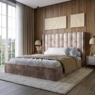 Двоспальне ліжко LION Ніно 160x200 см SILK 105 Шоколадний (LION-045040) Двоспальне ліжко LION Ніно 160x200 см SILK 105 Шоколадний (LION-045040)