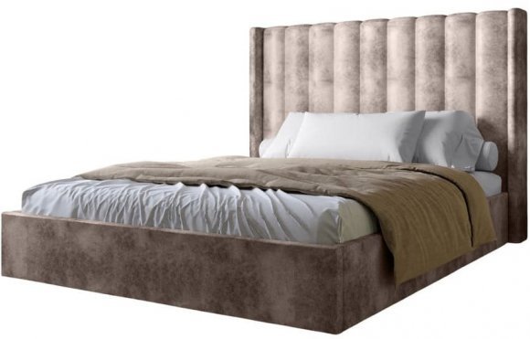 Двоспальне ліжко LION Ніно 160x200 см SILK 105 Шоколадний (LION-045040)