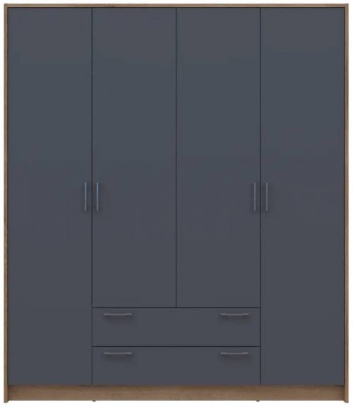 Шафа для одягу Doros Ронді Дуб Артизан/Графіт 4ДСП 160х52х195 DRS-011659 (80737824) Шафа для одягу Doros Ронді Дуб Артизан/Графіт 4ДСП 160х52х195 DRS-011659 (80737824)