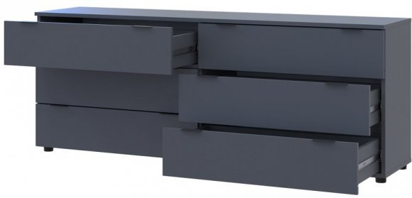 Комод Doros Рон 9 Графіт 6 Ящиків 160х38х62 DRS-011778 (41516176) Комод Doros Рон 9 Графіт 6 Ящиків 160х38х62 DRS-011778 (41516176)