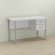 Письмовий стіл Ferrum-decor Дакота 76x140x70 сірий ДСП Біле 32мм (FRD-102353)