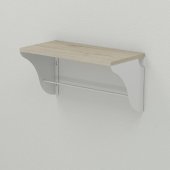 Настінна полиця Ferrum-decor Комфі 260x500x240 метал Білий ДСП Сонома 16 мм (FRD-102726)