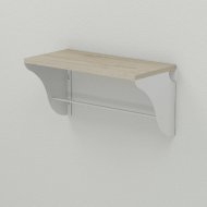 Настінна полиця Ferrum-decor Комфі 260x500x240 метал Білий ДСП Сонома 16 мм (FRD-102726)