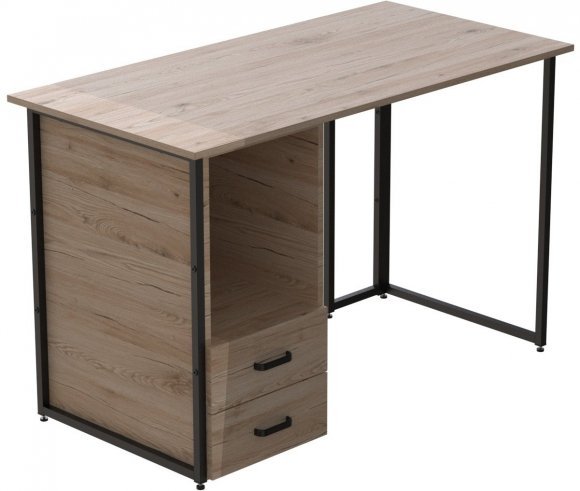 Комп'ютерний стіл Ferrum-decor Отто 75x140x60 чорний ДСП Дуб Сан-Марино 16мм (FRD-103584)