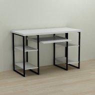 Письмовий стіл Ferrum-decor Тім 76x140x60 чорний ДСП Біле 32мм (FRD-103965)