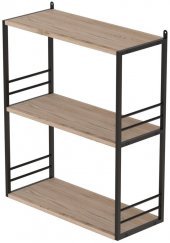 Книжкова полиця універсальна Ferrum-decor Стім 2 74x63x26 чорний ДСП Дуб Сан-Марино 16мм (FRD-104104) Книжкова полиця універсальна Ferrum-decor Стім 2 74x63x26 чорний ДСП Дуб Сан-Марино 16мм (FRD-104104)
