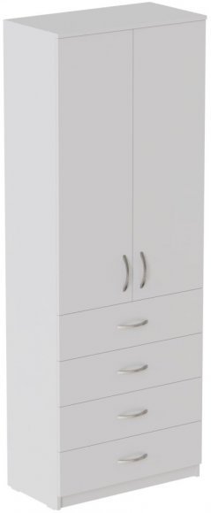 Шафа Анжело Ferrum-decor на 3 полиць з 2 дверима та 4 ящики 1900x700x380 ДСП Біле 16 мм (FRD-105025)