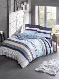 Постільний комплект 200х220 см Ranforce Aras блакитний Постільний комплект 200х220 см Ranforce Aras блакитний