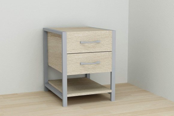 Тумба універсальна Ferrum-decor Вів'єн 2/1 50x41x40 сірий ДСП Дуб Сонома 16мм (FRD-104183) Тумба універсальна Ferrum-decor Вів'єн 2/1 50x41x40 сірий ДСП Дуб Сонома 16мм (FRD-104183)