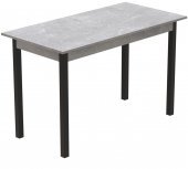 Стіл кухонний Ferrum-decor Маріо 75x120x60 Чорний ДСП Бетон 16мм (FRD-105584)