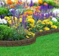 Декоративний бордюр для саду 9х2х120 см сіро-коричневий цеглини EU5000059 Декоративний бордюр для саду 9х2х120 см сіро-коричневий цеглини EU5000059